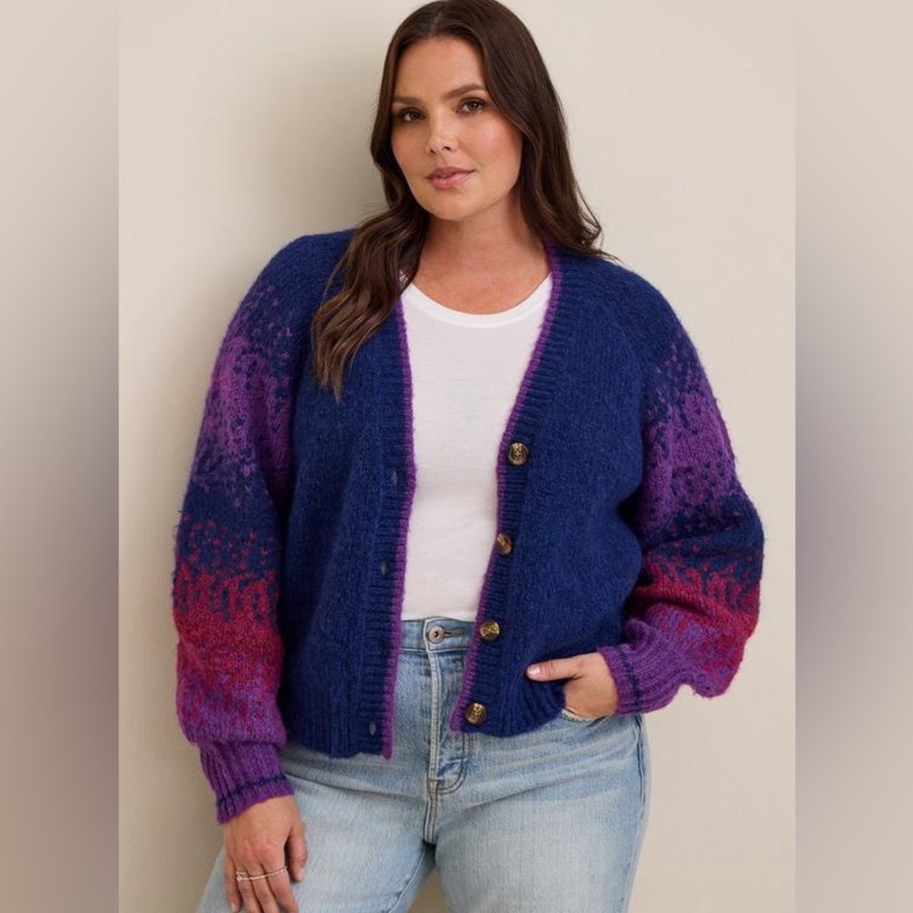 Torrid Chunky Cardigan Button Up Sweater Size 1 or 14-16